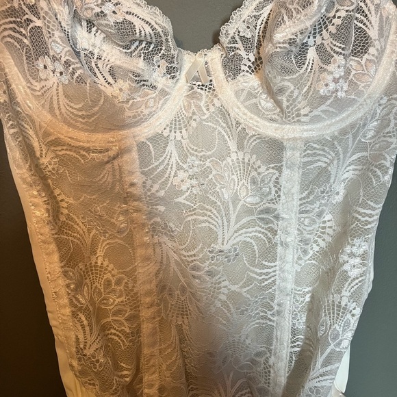 Waist Elimantor By Smoothie 34 C White Bodysuit Vintage - Picture 2 of 4